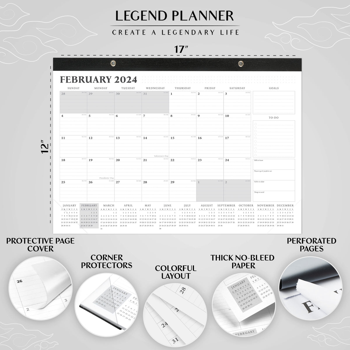 Calendar 2024-25 Two Year Planner Desktop Calendar 18 Month Desk