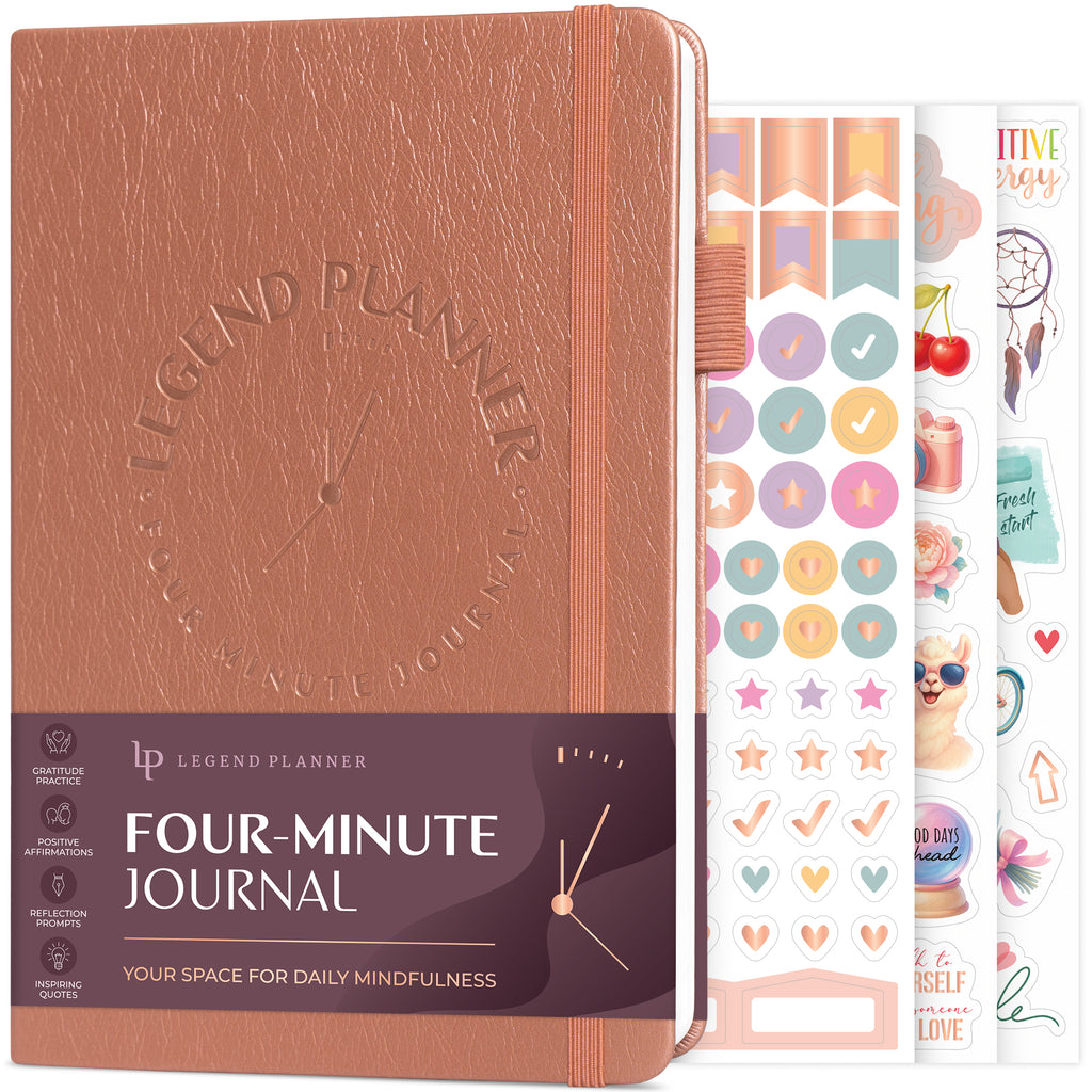 Four-Minute Journal with Prompts & Habit Tracker