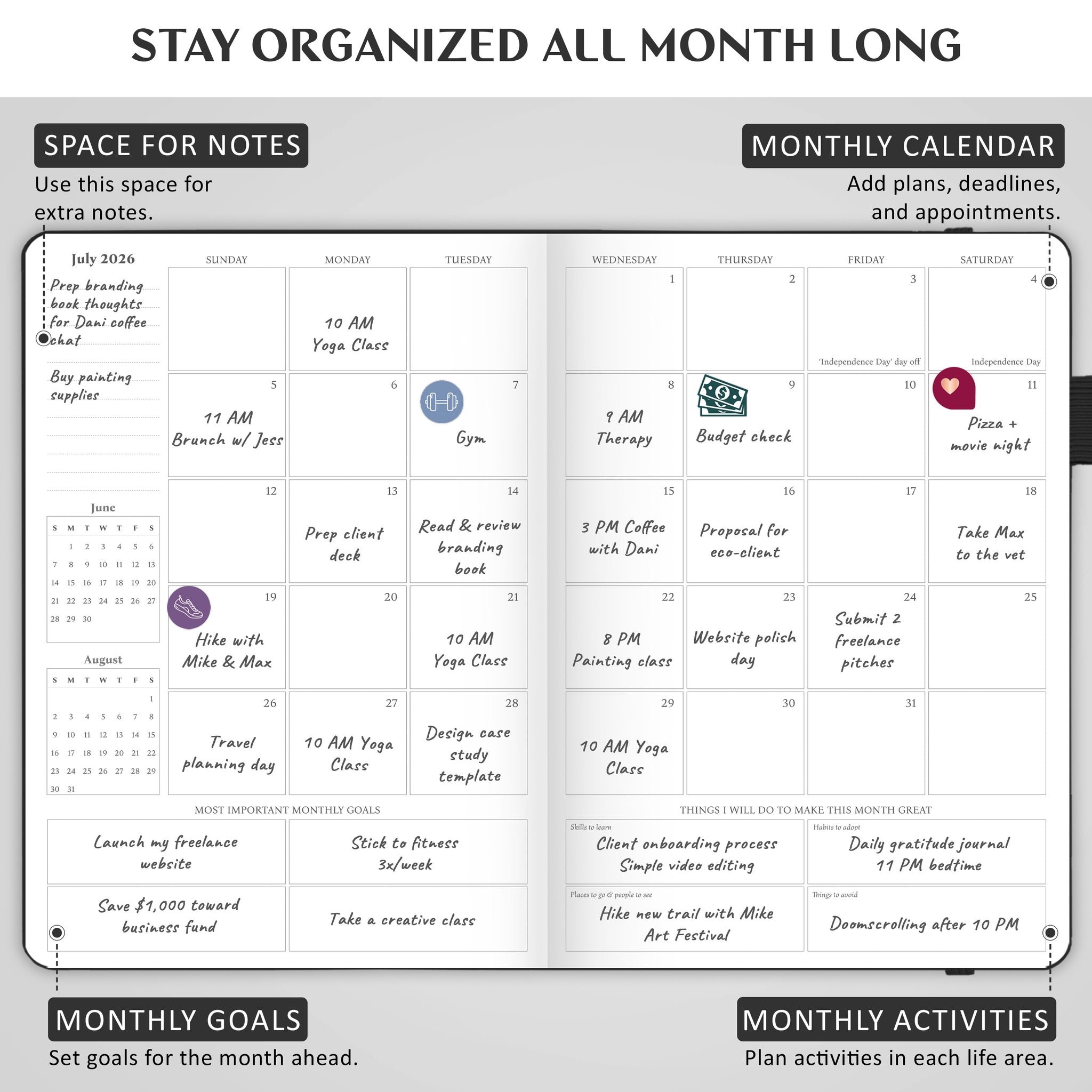Dated Weekly Planner PRO 2026 – LEGEND