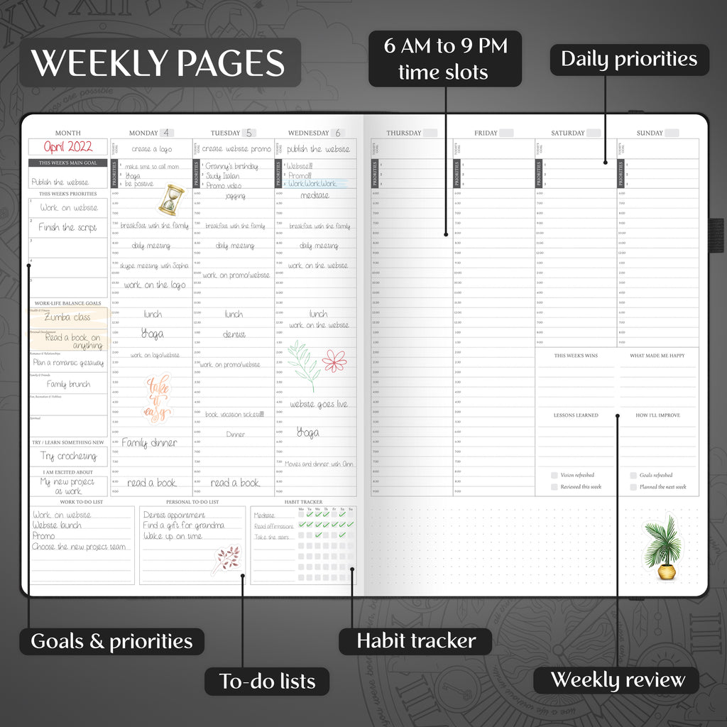 Hourly Planner PRO Premium Hourglass