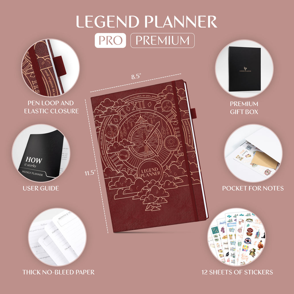 Planner 2024-2025 ( January 2024 - June 2025) Academic Year Weekly &  Monthly Planners,Hardcover Calendar Agenda Notebook With Elastic Closure  And Inne