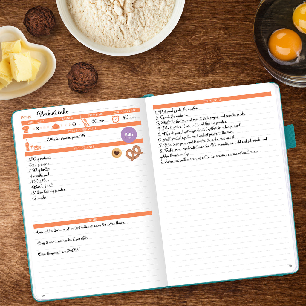 Recipe Book: Recipes Journal For beginners And Baking Notes, Blank Recipe  Book | Blank Cookbook| Cute Recipe Book