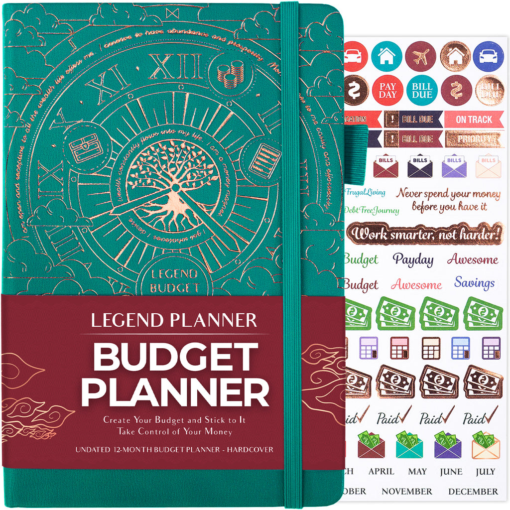 Budget Book，Budget Planner(A5 Size)，Mint Green