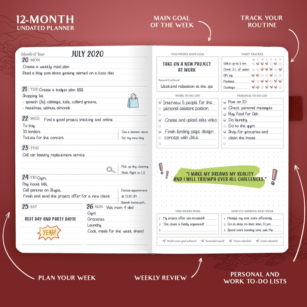 Weekly Undated Planner