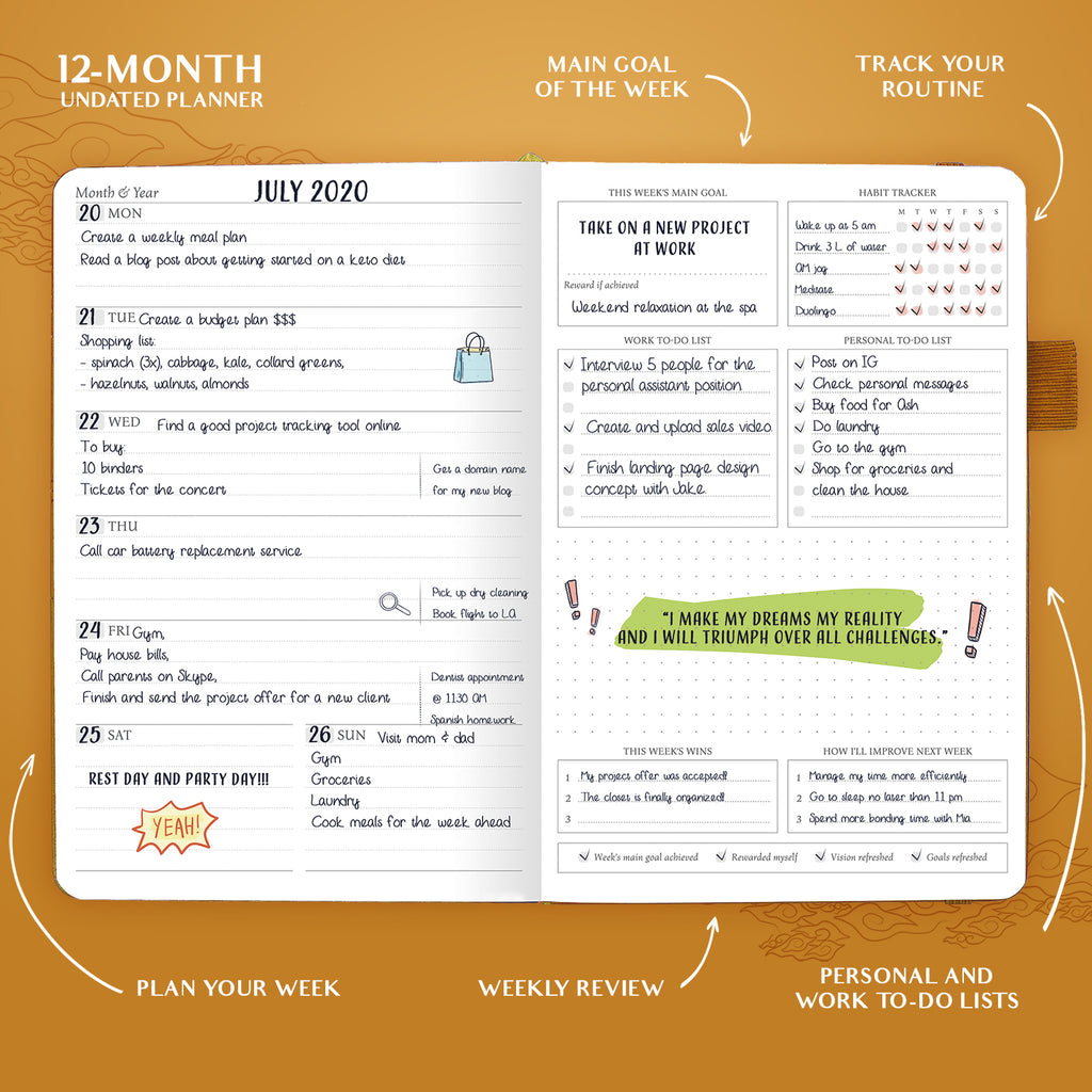 Weekly Undated Planner