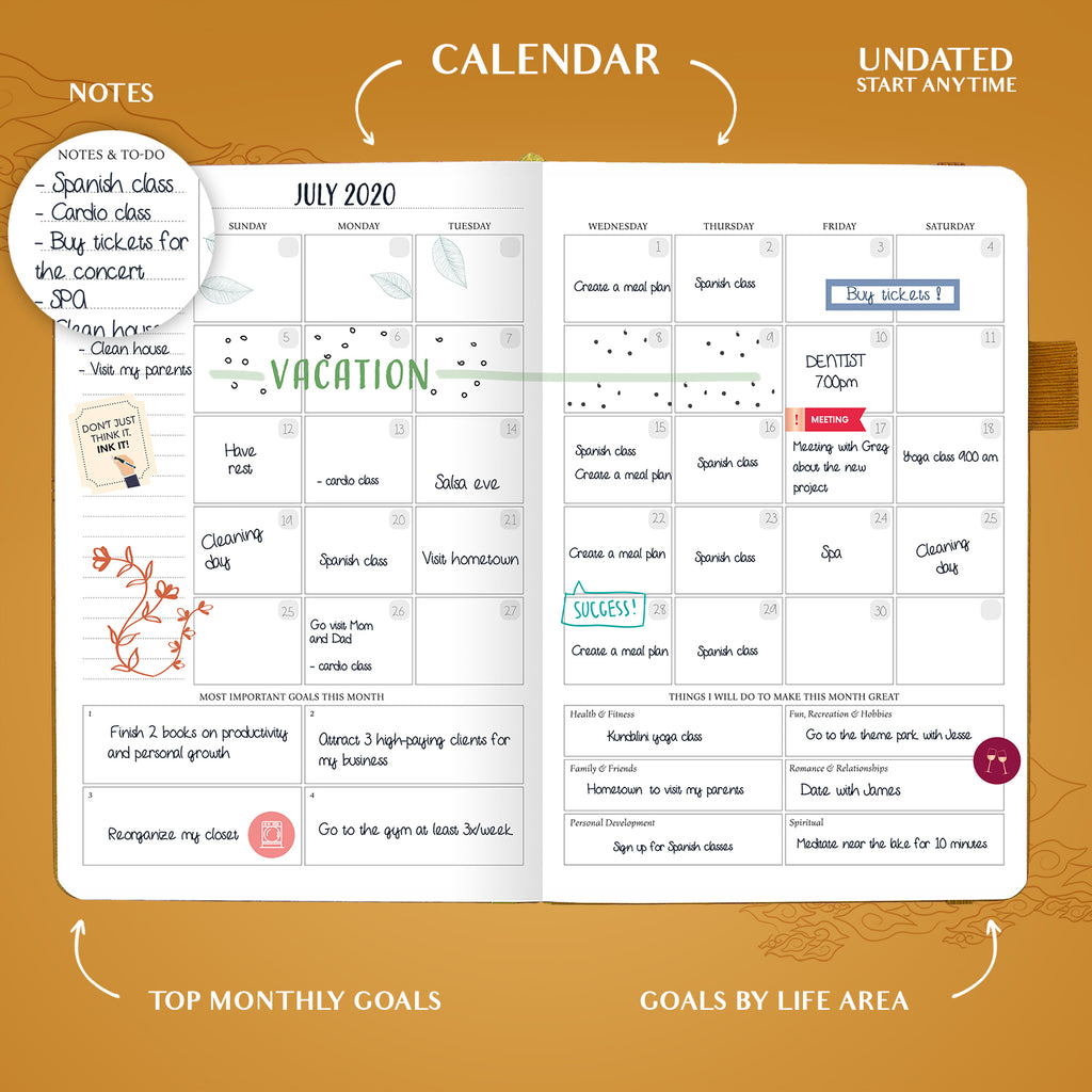 Weekly Undated Planner